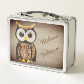 Lunch Box Bois - Chouette (Dos)