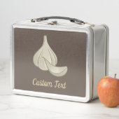 Lunch Box Bois d'ail Icône Boîte à lunch en métal (En situation)