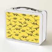 Lunch Box Boîte à déjeuner des dinosaures jaunes (Dos)