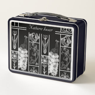 Lunch Box Boîte à déjeuner élégante en noir et blanc personn
