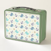 Lunch Box Boite à déjeuner en métal pour baleines nautiques  (Dos)