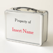 Lunch Box Boîte à déjeuner moderne en métal tendance (Dos)