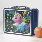 Lunch Box Boîte à lunch avec licornes (En situation)