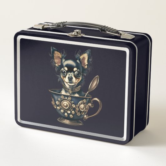Lunch Box Boîte à lunch Chihauhau Puppy Steam Punk (Devant)