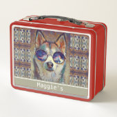 Lunch Box Boîte à lunch cool Chien Monogrammé (Dos)