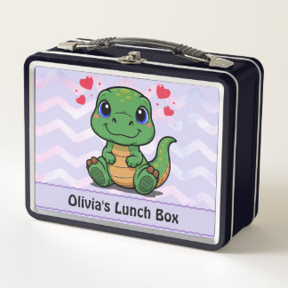 Lunch Box Boîte à lunch Cute Dinosaur - Ajouter un nom