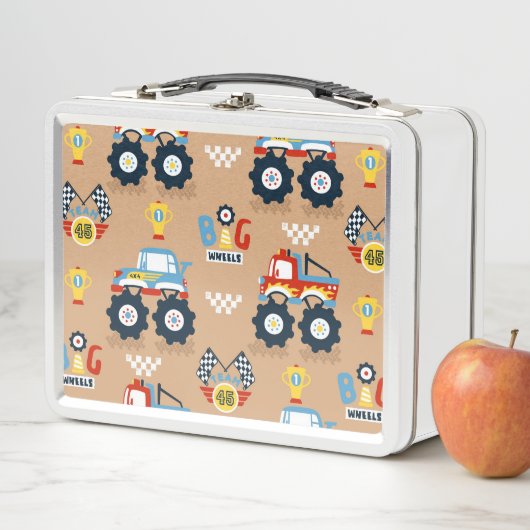 Lunch Box Boîte à lunch en métal à grandes roues (En situation)