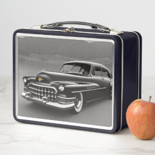 Lunch Box Boîte à lunch en métal automobile 1950