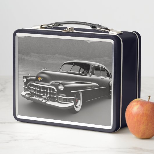 Lunch Box Boîte à lunch en métal automobile 1950 (En situation)