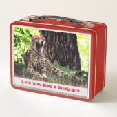 Lunch Box Boîte à lunch en métal Cheetah animal (Dos)