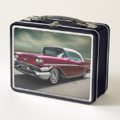 Lunch Box Boîte à lunch en métal de voiture classique 1957 (Devant)