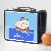 Lunch Box Boîte à lunch en métal Dolphins (En situation)