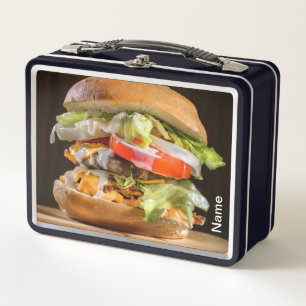 Lunch Box Boîte à lunch en métal Hamburger personnalisé