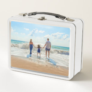 Lunch Box Boîte à lunch en métal photo personnalisée Vos pho
