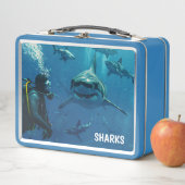 Lunch Box Boîte à lunch en métal requins (En situation)