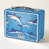 Lunch Box Boîte à lunch en métal requins (Dos)