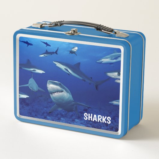 Lunch Box Boîte à lunch en métal requins (Devant)