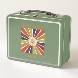 Lunch Box Boîte à lunch en métal Retro Good Vibes