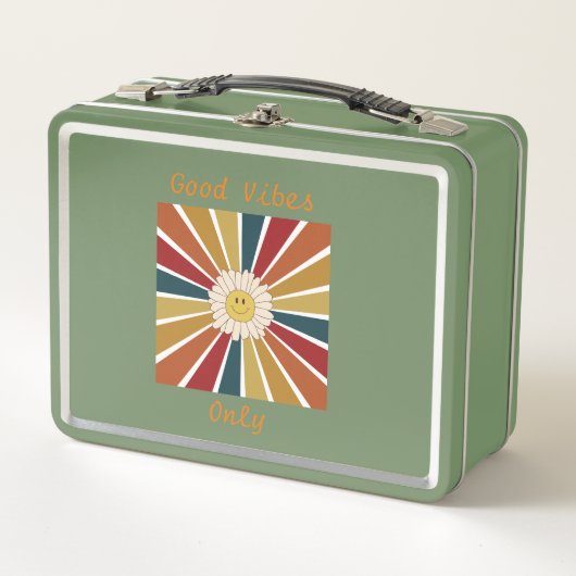 Lunch Box Boîte à lunch en métal Retro Good Vibes (Devant)