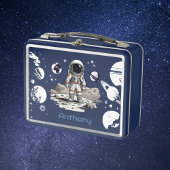 Lunch Box Boîte à lunch en métal spatial astronaute