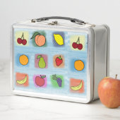Lunch Box Boîte à lunch en métal surprise de fruits (En situation)
