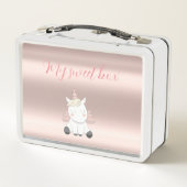 Lunch Box Boîte à lunch en unicorne rose mou (Dos)