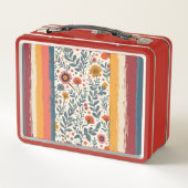 Lunch Box Boîte à lunch - fleur & rayures (Dos)