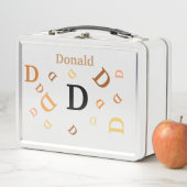 Lunch Box Boîte à lunch - Lettres mélangées en orange (En situation)