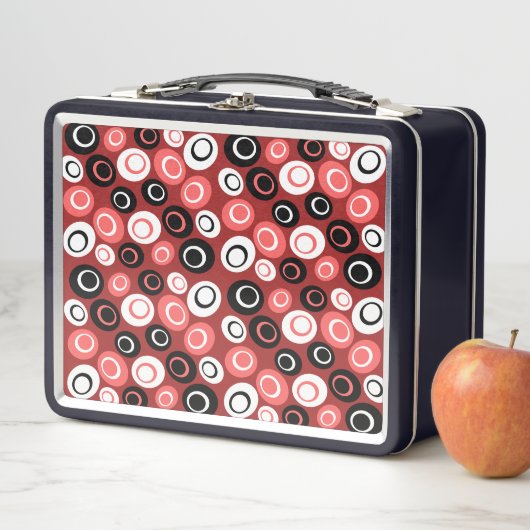 Lunch Box Boite à lunch Motif pour points ovales rétro (En situation)