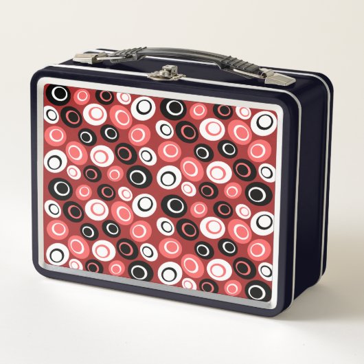 Lunch Box Boite à lunch Motif pour points ovales rétro (Devant)