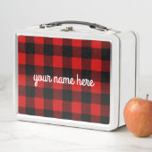 Lunch Box Boîte à lunch personnalisée pour les buffles rouge (En situation)