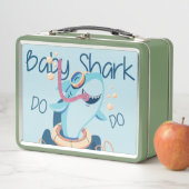 Lunch Box Boîte à lunch pour bébé Shark Metal (En situation)