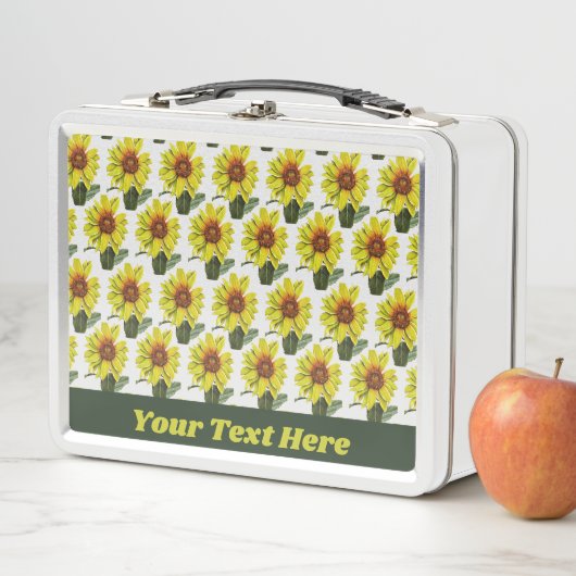 Lunch Box Boîte à lunch tournesol - Personnalisation faculta (En situation)