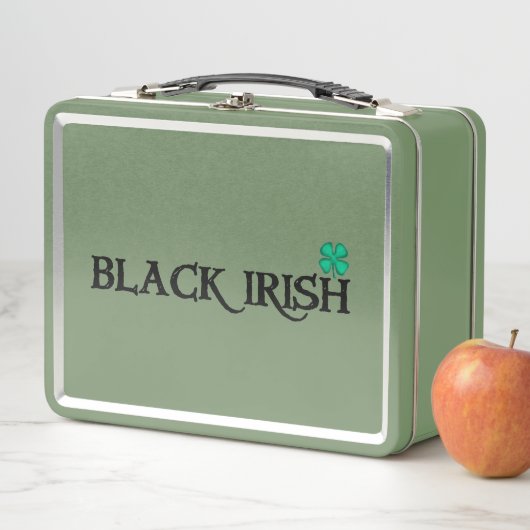 Lunch Box Boîte à lunch verte irlandaise noire (En situation)