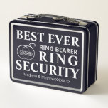 Lunch Box Boîte de sécurité du porteur de bague<br><div class="desc">La boîte de sécurité mariage porte-anneau que vous pouvez remplir fera tout ce dont votre porte-anneau a besoin pour se sentir comme votre agent spécial.</div>