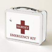 LUNCH BOX BOÎTE DE TROUSSE DE PREMIÈRE AIDE HORSEY (Dos)