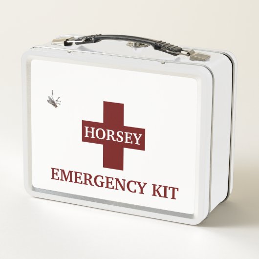 LUNCH BOX BOÎTE DE TROUSSE DE PREMIÈRE AIDE HORSEY (Dos)