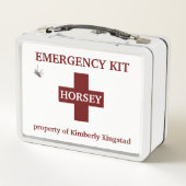 LUNCH BOX BOÎTE DE TROUSSE DE PREMIÈRE AIDE HORSEY (Dos)
