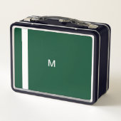 Lunch Box Boîte en fer rétro élégante avec initiale de monog (Dos)