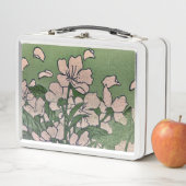 Lunch Box Boite en métal en cascade rose (En situation)