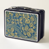 Lunch Box Boîte Métal Élégance Fleur Dorée (Dos)