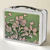 Lunch Box Boîte métallique à cascade de fleurs roses