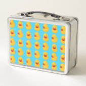 Lunch Box Boîtier en caoutchouc Motif bleu Imprimer Boîte à  (Dos)