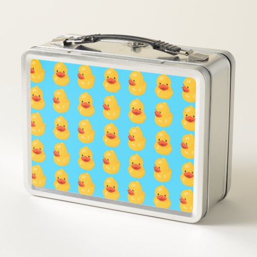 Lunch Box Boîtier en caoutchouc Motif bleu Imprimer Boîte à (Dos)