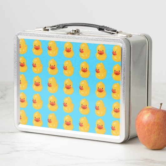 Lunch Box Boîtier en caoutchouc Motif bleu Imprimer Boîte à (En situation)