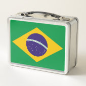 Lunch Box Boîtier en métal inoxydable avec drapeau brésilien (Dos)