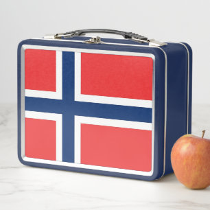 Lunch Box Boîtier en métal inoxydable avec drapeau de la Nor