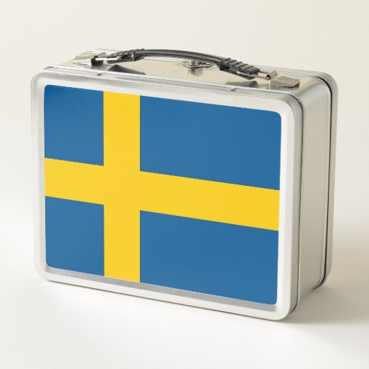 Lunch Box Boîtier en métal inoxydable avec drapeau suédois (Dos)