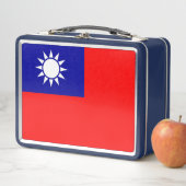 Lunch Box Boîtier en métal inoxydable avec drapeau taïwanais (En situation)