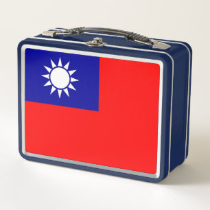 Lunch Box Boîtier en métal inoxydable avec drapeau taïwanais
